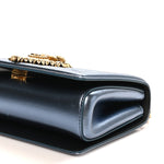 Metallic Nappa Quilted Medium Devotion Crossbody Bag Blue