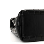 Calfskin Y Quilted Monogram Medium Loulou Chain Satchel Black