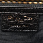 Crinkled Calfskin Small Grand Tour Bowling Bag Black
