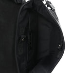 Canvas Pierced Army Messenger Bag Black