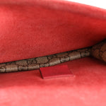 GG Supreme Monogram Suede Mini Dionysus Shoulder Bag Beige Ebony Vulcanic Red