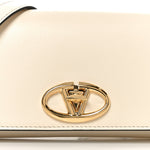 Calfskin Vlogo Crossbody Pouch White