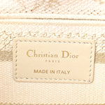 Canvas Embroidered Medium Jardin D'Hiver Lady D-Joy White Gold