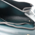 Calfskin Embossed Small Margot Top Handle Divisa Green