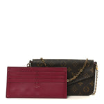 Monogram Pochette Felicie Chain Wallet Fuchsia