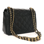 Caviar Quilted Coco First Flap Black
