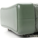 Aged Calfskin Quilted Small Gabrielle Backpack Green