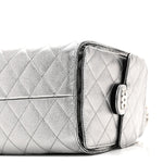 Metallic Caviar Quilted Small Chanel 25 Handbag Anthracite