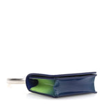 Smooth Airbrushed Calfskin Micro Pouch Lime Lapis