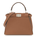 Cuoio Romano Selleria Bi-Color Mini Peekaboo Iconic Satchel Mou Milk