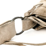 Agneau Classic Silver Hardware Courier XL Hobo Argent