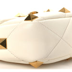 Nappa Medium Roman Stud Shoulder Bag Ivory