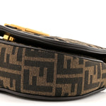 Fabric Jacquard Vitello Cher Cuoio FF 1974 Small Fendi C'mon Tobacco Moro Ebano