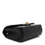 Aged Calfskin Quilted 2.55 Reissue Mini Flap Black