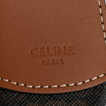 Calfskin Triomphe Canvas Small Heloise Shoulder Bag Tan