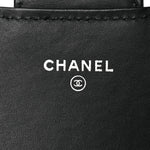 Patent Quilted Wallet On Removable Chain WOC Black