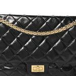 Distressed Patent Quilted 2.55 Reissue 226 Flap Black