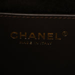 Suede Quilted Mini Chanel 25 Handbag Dark Brown