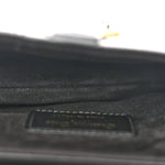 Grained Calfskin Mini Saddle Bag Black