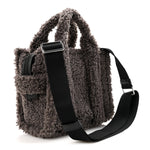 Polyester Cotton Small The Teddy Traveler Tote Bag Grey