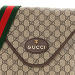 GG Supreme Monogram Web Medium Neo Vintage Flap Messenger Bag Beige New Acero