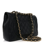 Caviar Quilted Jumbo Single Flap Black