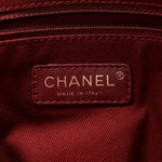 Glazed Caviar Quilted Small Shiva Tote Burgundy