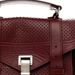 Lambskin Perforated Tiny PS1 Satchel Burgundy