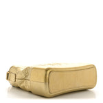 Metallic Aged Calfskin Quilted Medium Gabrielle Gold