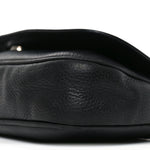 Pebbled Calfskin Medium Soho Flap Crossbody Black