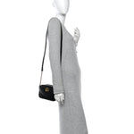 Calfskin Matelasse Mini GG Marmont Chain Shoulder Bag Black
