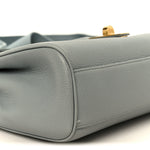 Grained Calfskin Teen Soft 16 Shoulder Bag Ice Blue