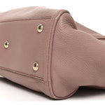 Pebbled Calfskin Small Soho Shoulder Bag Light Pink