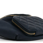 Caviar Quilted Business Affinity Waist Belt Bag Navy