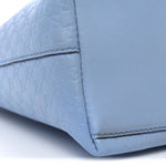 Soft Microguccissima Small Zippered Satchel Light Blue