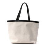 Canvas Mix Nappa Intrecciato Flip Flap Tote Natural Fondant
