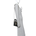 Patent Cannage Mini Lady Dior Black