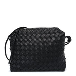 Nappa Intrecciato Medium Loop Camera Bag Black