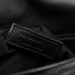 Crinkled Calfskin Monogram Medium Niki Chain Satchel Black