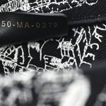 Canvas Embroidered Large Plan De Paris Book Tote Black White