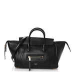 Supple Shiny Lambskin Little New Luggage Black