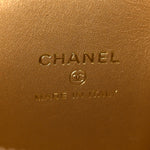 Lambskin Quilted Pearl Crush Mini Vanity Case With Chain Grey
