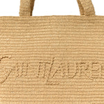 Raffia Logo Tote Naturel