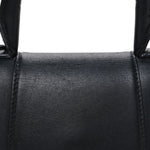 Shiny Box Calfskin Strass Hourglass Top Handle Bag XS Black