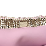 Crystal Embellished Metallic Lambskin Mini Chanel 22 Light Pink