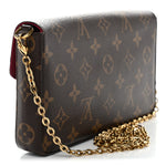 Monogram Pochette Felicie Chain Wallet Fuchsia