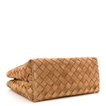 Suede Intrecciato Small Andiamo Shoulder Bag Amber