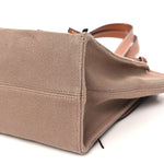 Canvas Calfskin Cushion Tote Taupe
