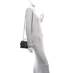 Caviar Quilted Top Handle Slim Vanity With Chain Black