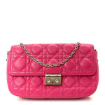 Lambskin Cannage Miss Dior Promenade Pouch Fuchsia